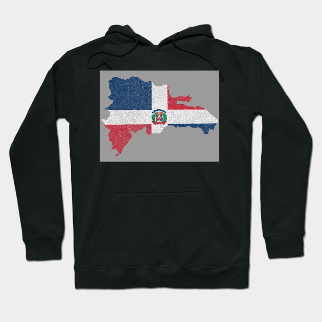 Dominican Republic Map Design Hoodie by Naoswestvillage